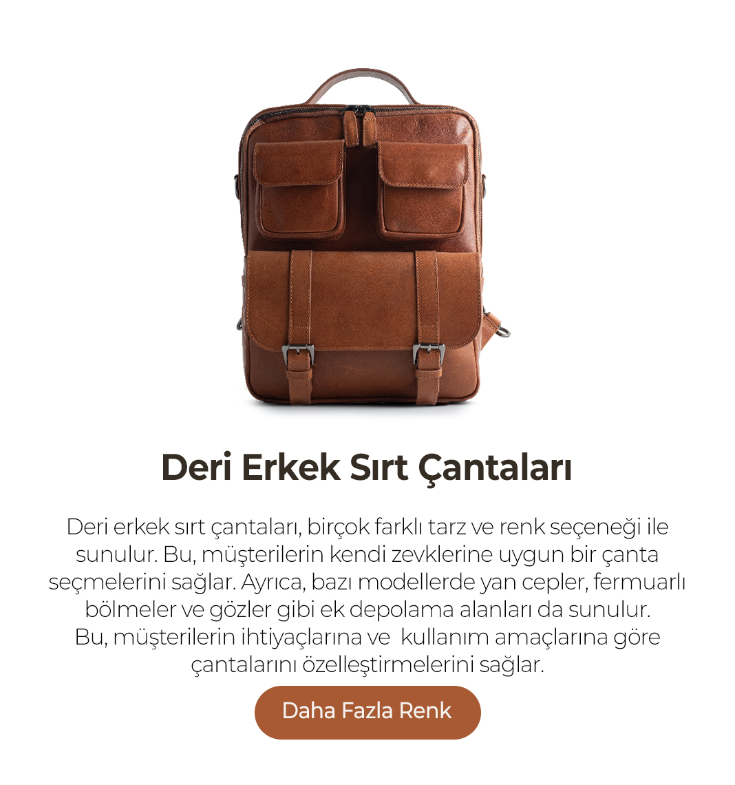 deri erkek sırt çantası